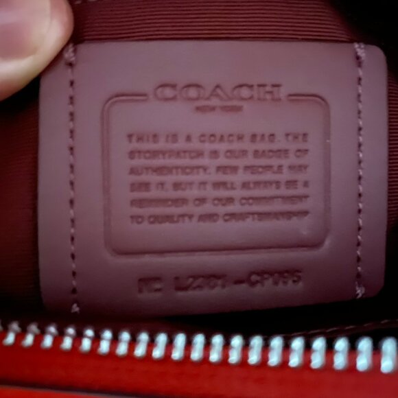 Bundle: Coach Red Pillow Tote and Coach Red Micro Wallet - Picture 8 of 16